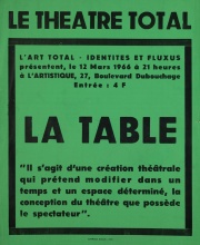 Affiche annonçant l'événement "La Table" | © DR | Courtesy Marcel Alocco