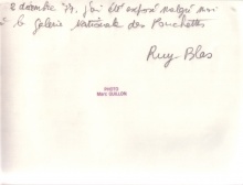 Ruy Blas est exposé malgès lui à la galerie des Ponchettes, il ne connait pas l'auteur de ce coup d'éclat